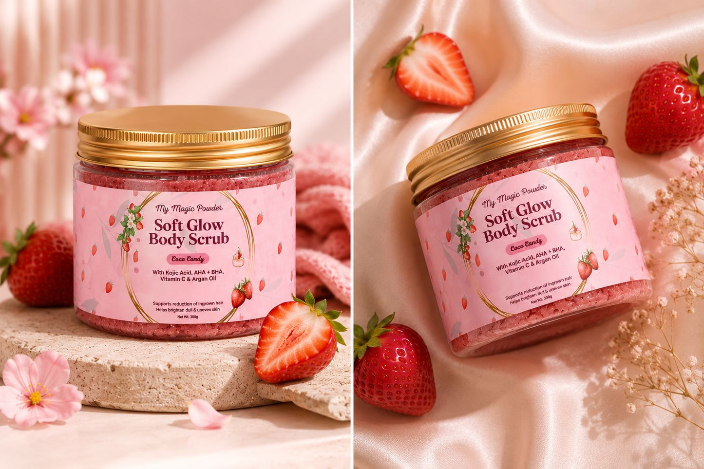 Soft Glow Body Scrub Coco Candy | Brightening Exfoliating Body Scrub