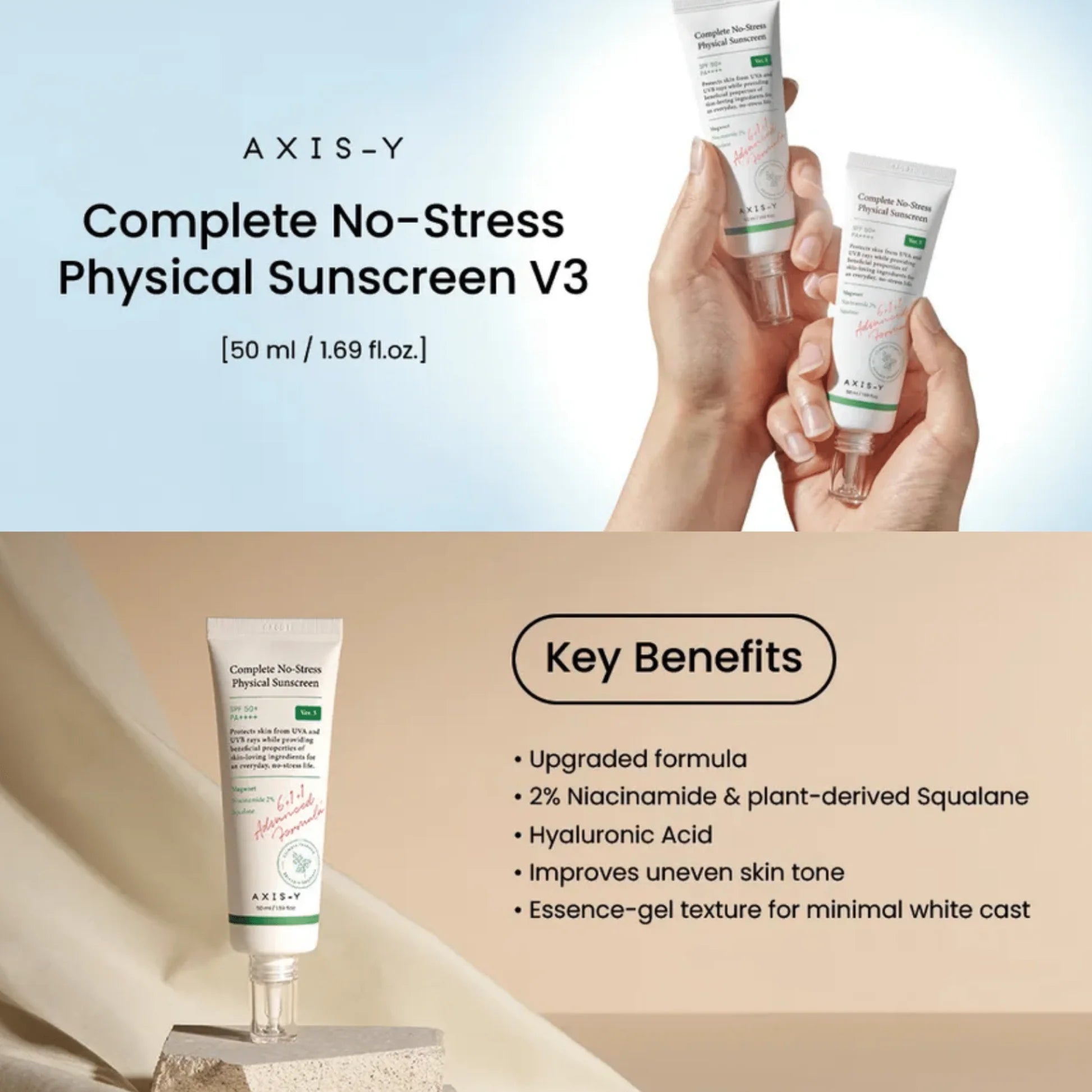 Axis Y Complete No Stress Physical Sunscreen 50 ML