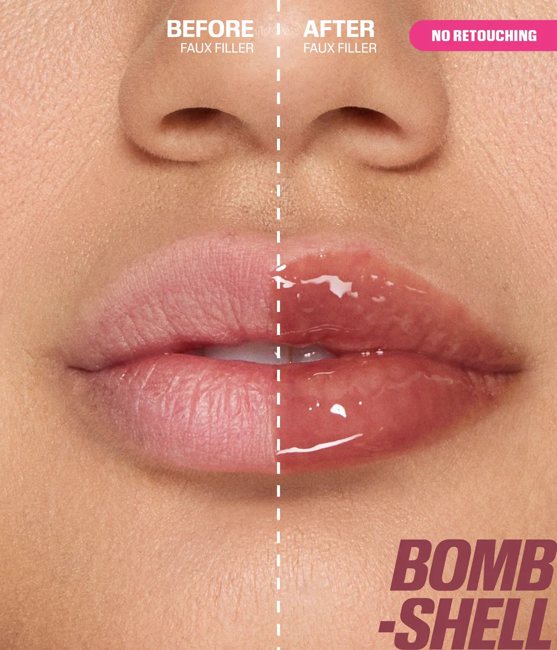 Huda Beauty Faux Filler Extra Shine Lip Gloss – High-Shine Plumping Gloss