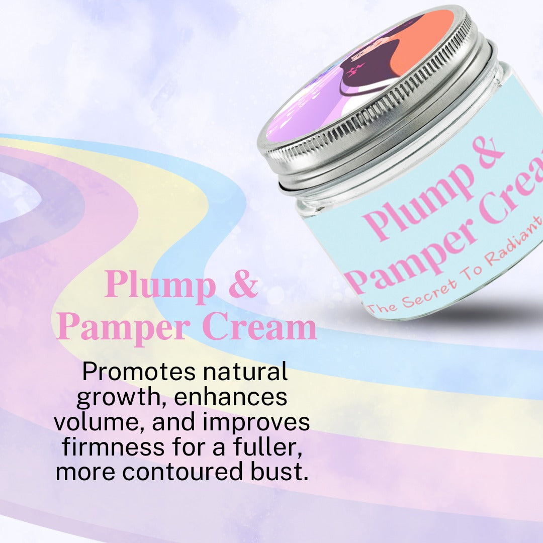 Plump & Pamper Breast Enlargement Cream | Natural Breast Enhancement - mymagicpowder