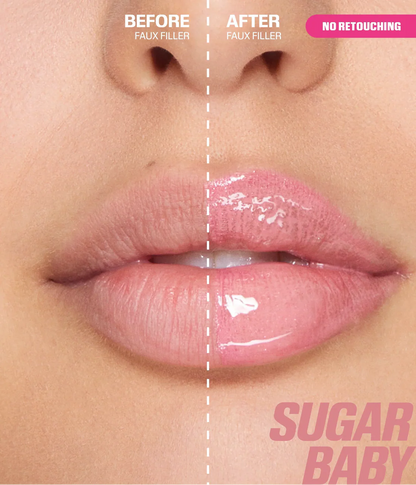 Huda Beauty Faux Filler Extra Shine Lip Gloss – High-Shine Plumping Gloss