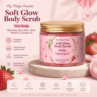 Soft Glow Body Scrub Coco Candy | Brightening Exfoliating Body Scrub