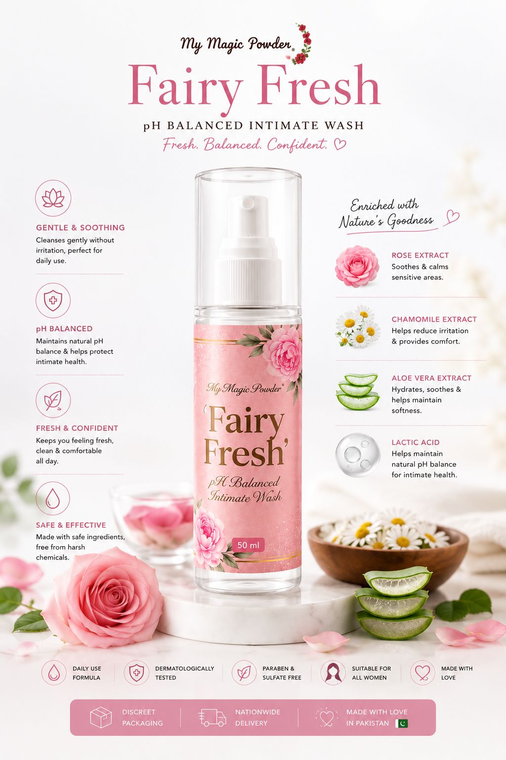 Fairy Fresh pH Balanced Intimate Wash - My Magic Powder