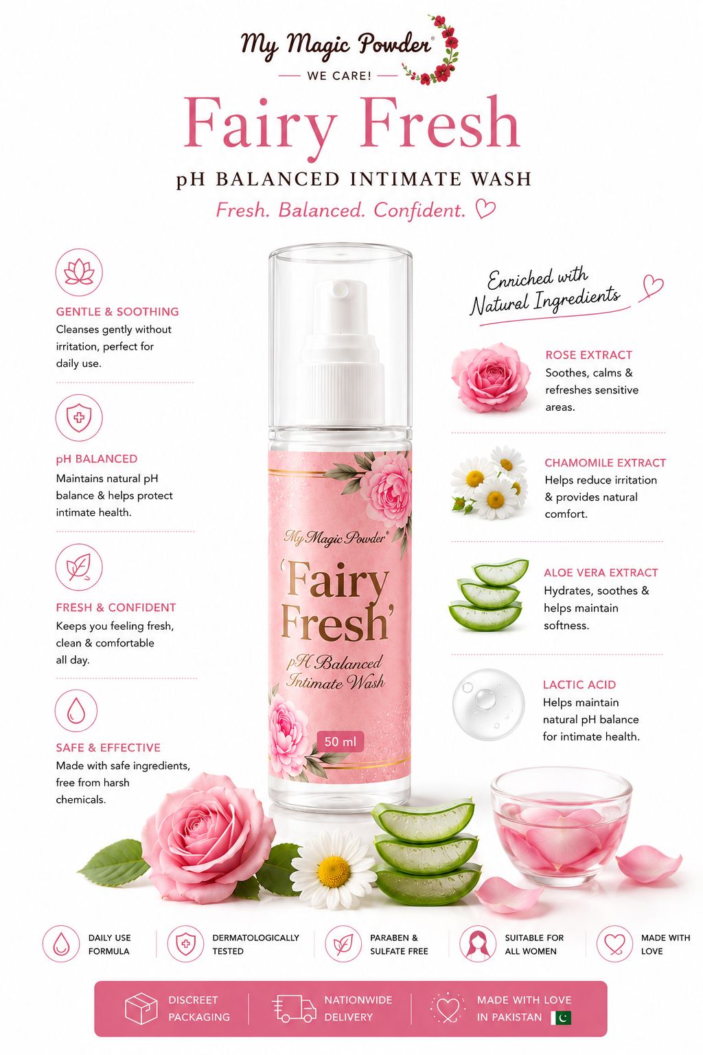 Complete Intimate Care Bundle | Fairy Fresh Wash & Whitening Gel | Bundle Set